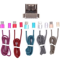 USB дата кабель магнитный micro USB Type-C, арт. 009804 (Розовый)