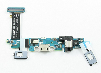 Шлейф Samsung G920F/S6 плата системный разъем/разъем гарнитуры/микрофон/HOME